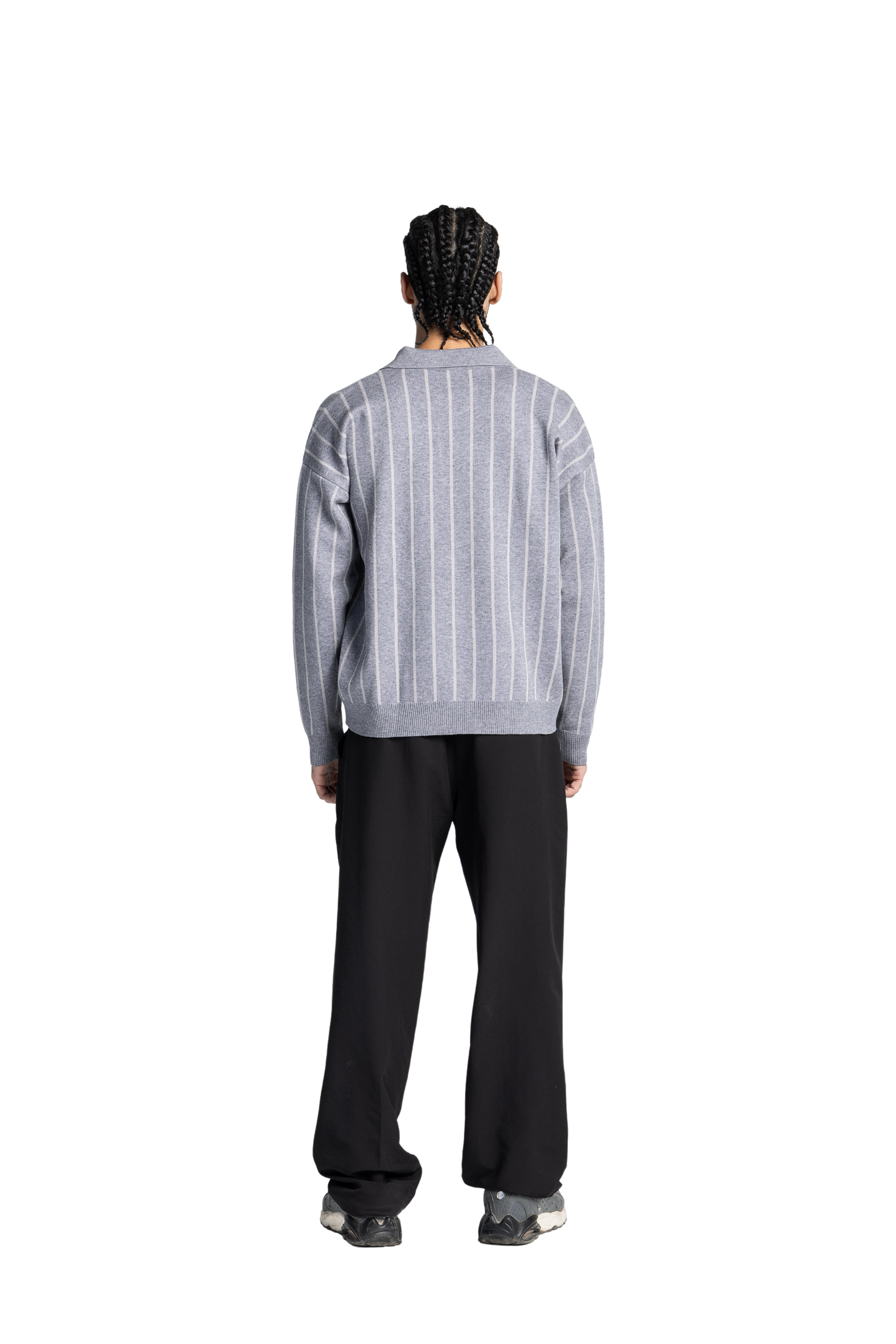 Striped grey sweater