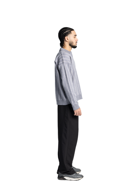 Striped grey sweater