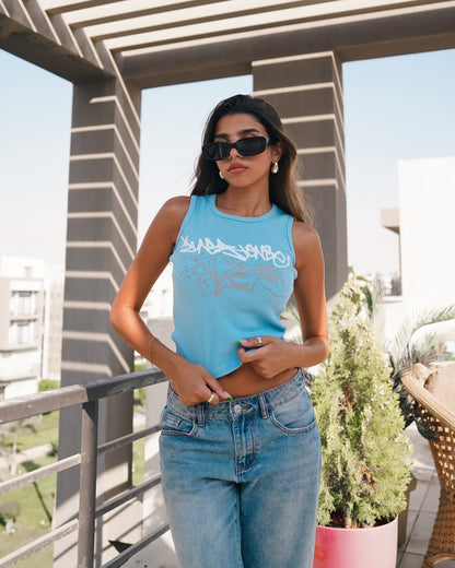 Baby blue tank top