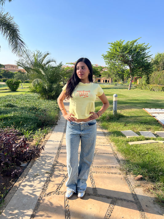 Glowing all summer long baby tee