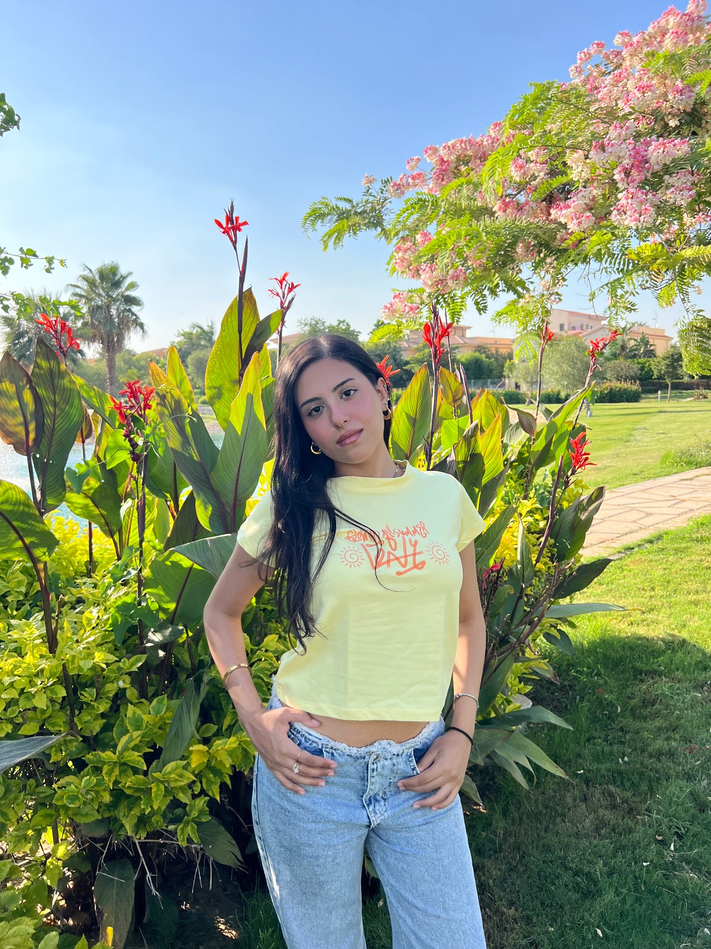 Glowing all summer long baby tee