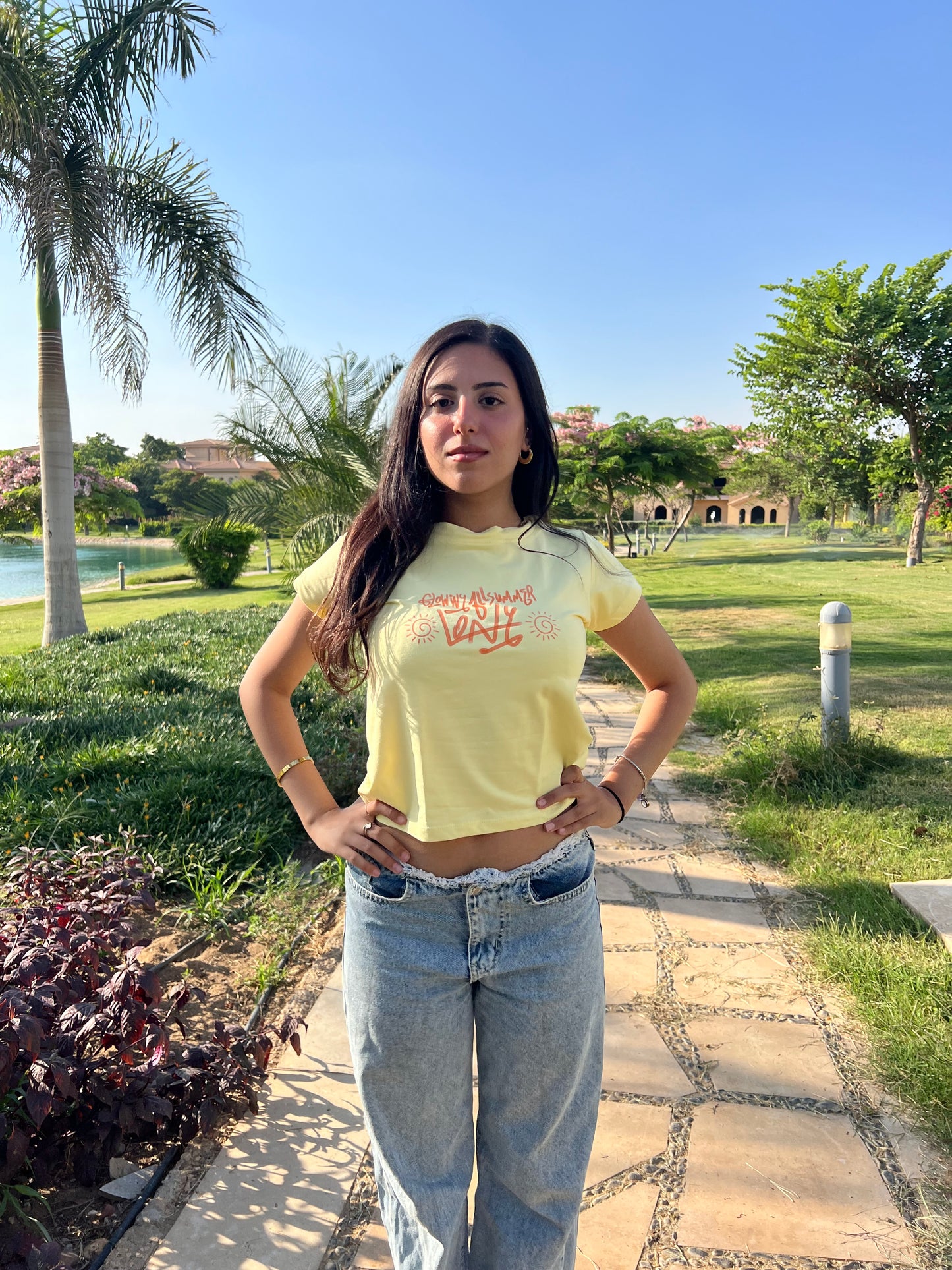 Glowing all summer long baby tee