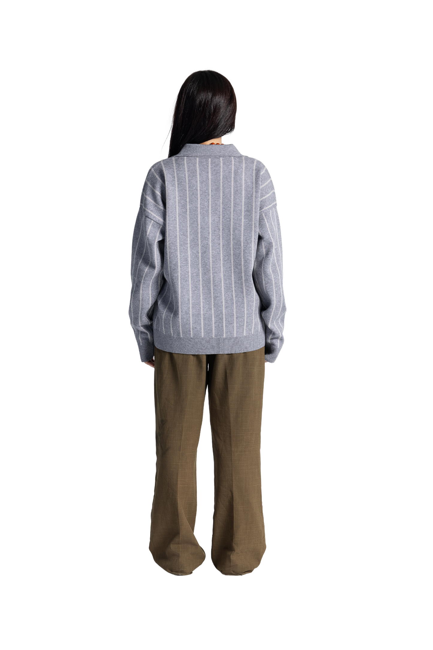 Striped grey sweater