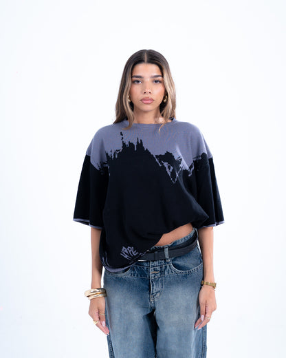 Black knitted