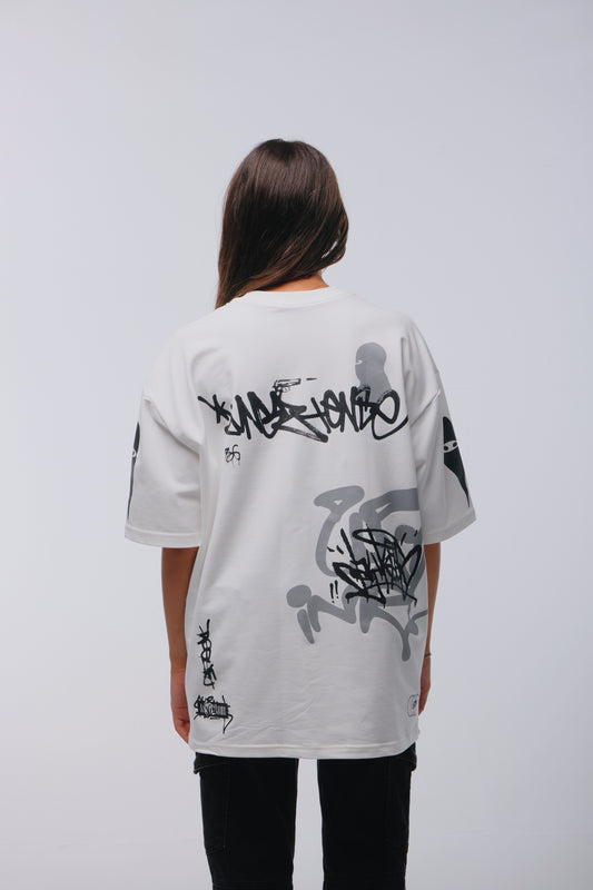 THE WHITE MAYHEM TEE
